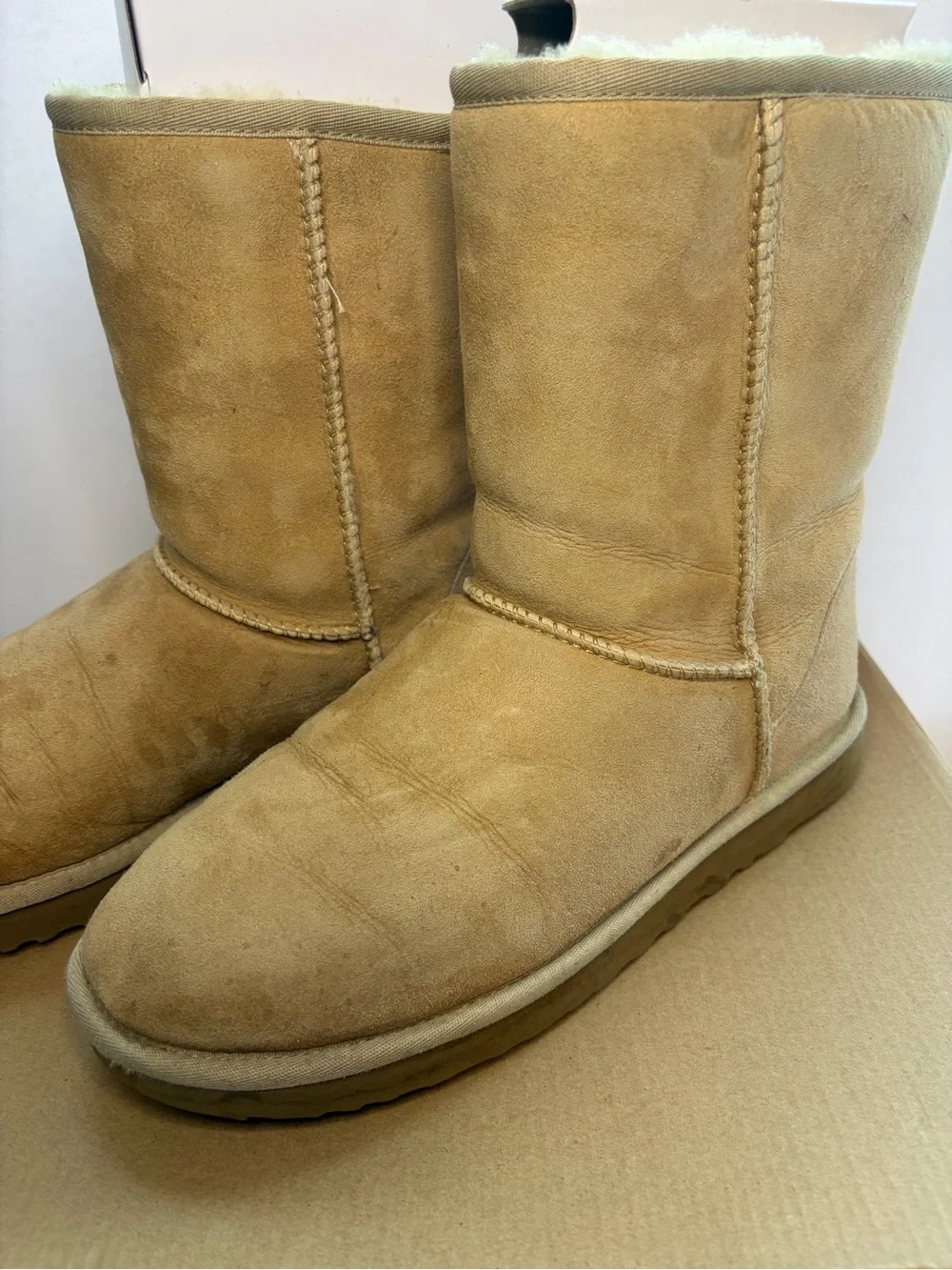 UGG Short Classic Suede Boots in Chestnut Tan